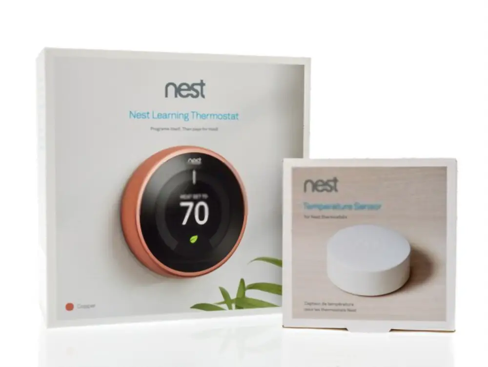 Nest Thermostat in its packaging