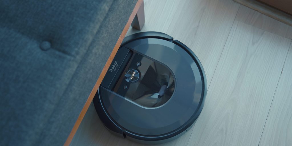 Roomba picking up hair off the floor